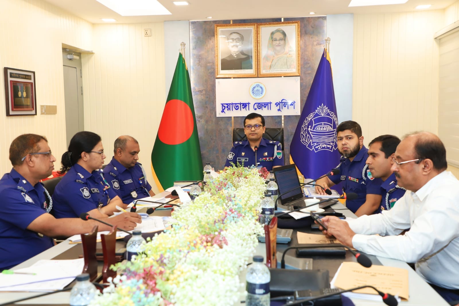 চুয়াডাঙ্গায় পুলিশের মাসিক অপরাধ পর্যালোচনা সভায় এসপি ফয়জুর রহমান
