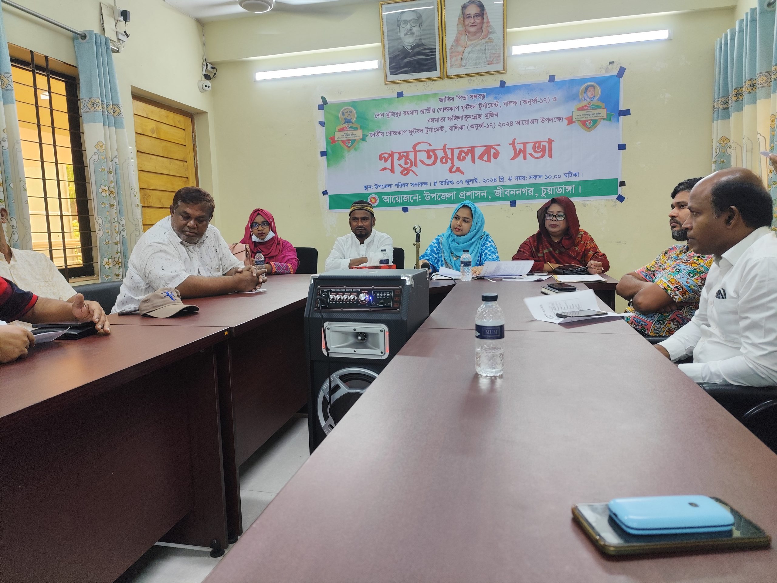 জীবননগরে বঙ্গবন্ধু ও বঙ্গমাতা গোল্ডকাপ ফুটবল টুর্নামেন্টের প্রস্তুতি সভা
