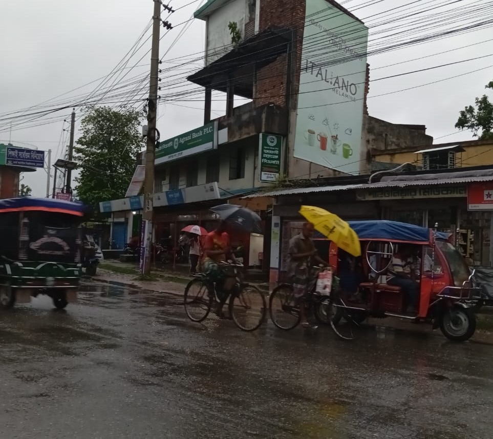চুয়াডাঙ্গায় দমকা হাওয়ার সঙ্গে দিনভর গুঁড়ি গুঁড়ি বৃষ্টি