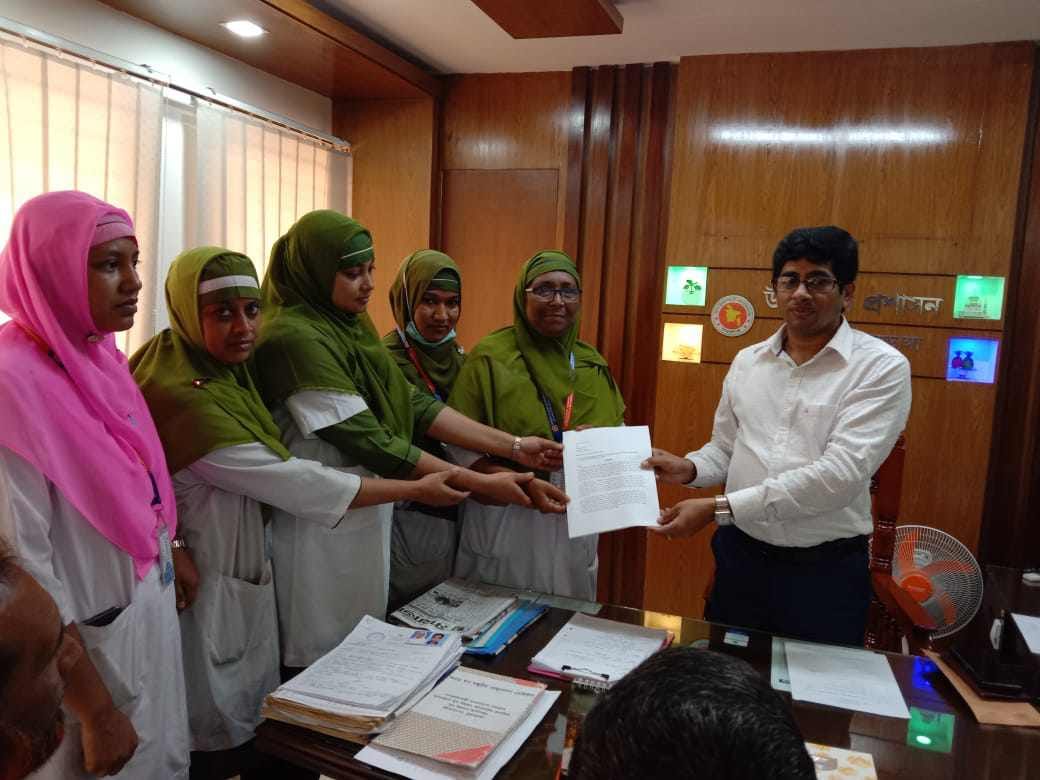 জীবননগরে নার্সিং ও মিডওয়াইফারি সংস্কার পরিষদের মানববন্ধন