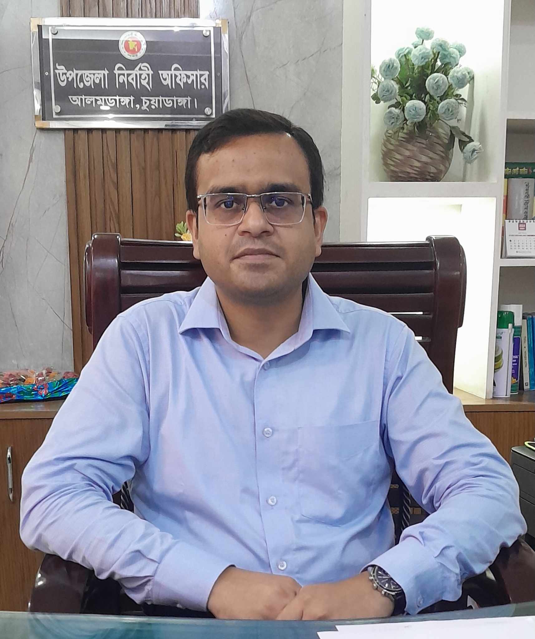 আলমডাঙ্গার নবাগত ইউএনও মেহেদী হাসানের যোগদান