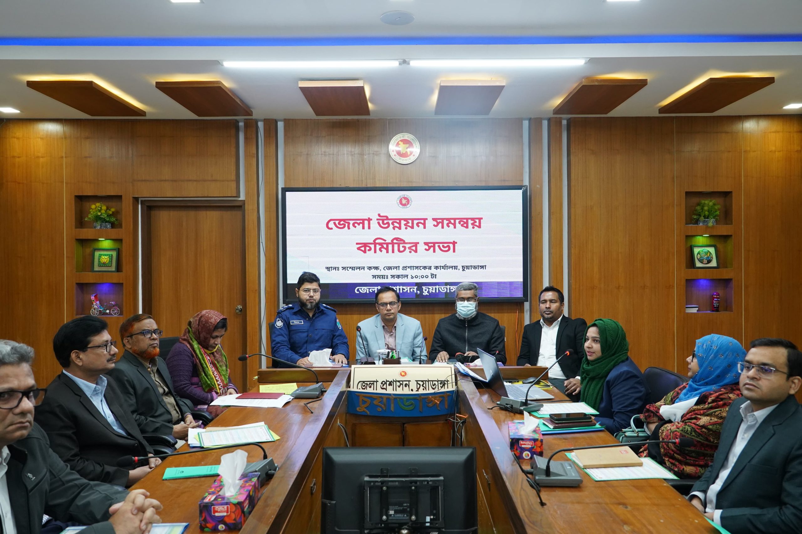 চুয়াডাঙ্গা জেলা উন্নয়ন সমন্বয় কমিটির মাসিক সভায় ডিসি জহিরুল ইসলাম