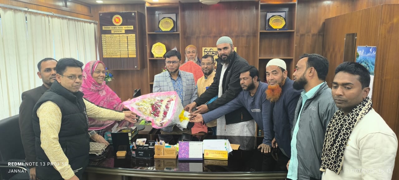 চুয়াডাঙ্গা ক্লিনিক মালিক সমিতির উদ্যোগে সিভিল সার্জনকে সংবর্ধনা