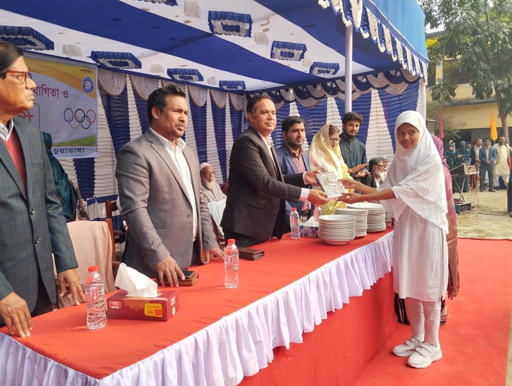 চুয়াডাঙ্গা ঝিনুক বালিকা বিদ্যালয় ও ভি জে স্কুলের বার্ষিক বিভিন্ন প্রতিযোগিতার পুরস্কার বিতরণ