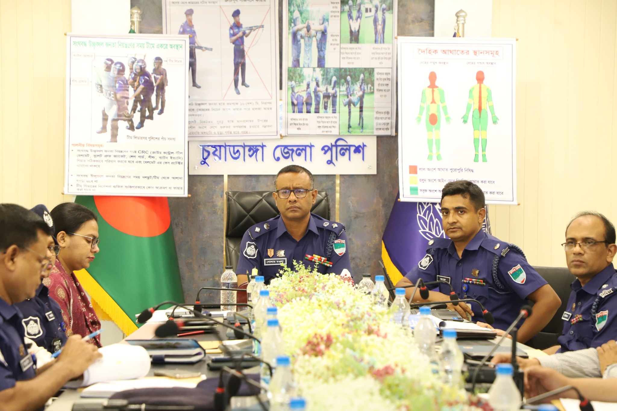 চুয়াডাঙ্গায় পুলিশের মাসিক অপরাধ পর্যালোচনা সভা
